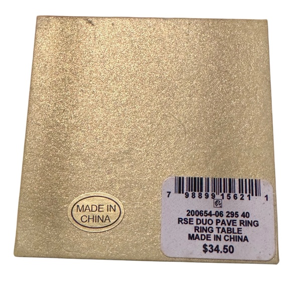 Charter Club Gold tone Multi-Crystal Ring Size 6 - Picture 7 of 8